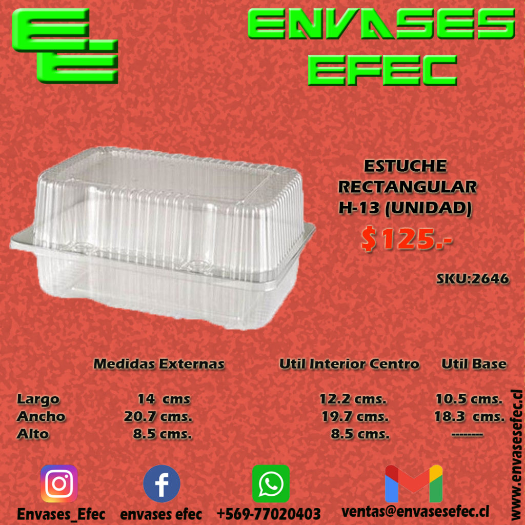 Estuche Rectangular H Unidad Envases Efec